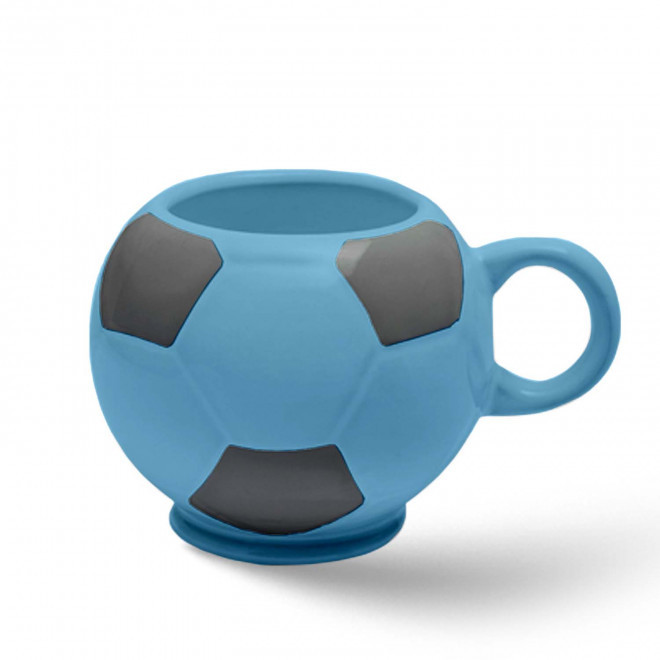 MUG BALLON DE FOOT MIE 320ML PERSONNALISABLE 'FOTY' - bleu ciel