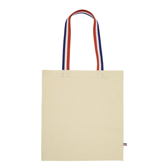 TOTE BAG PERSONNALISÉ ANSES TRICOLORES 'CHARLES' - naturel