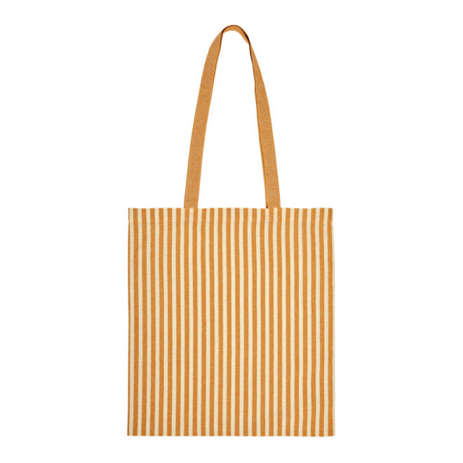 TOTE BAG PERSONNALISABLE RAYÉ 'HYDRA' - blanc/orange