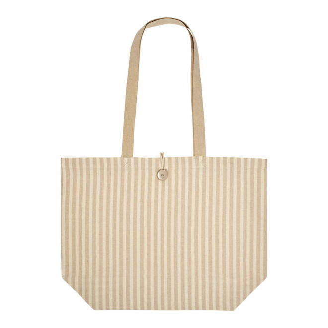 SAC DE PLAGE PUBLICITAIRE EN COTON 'MYKONOS' - naturel