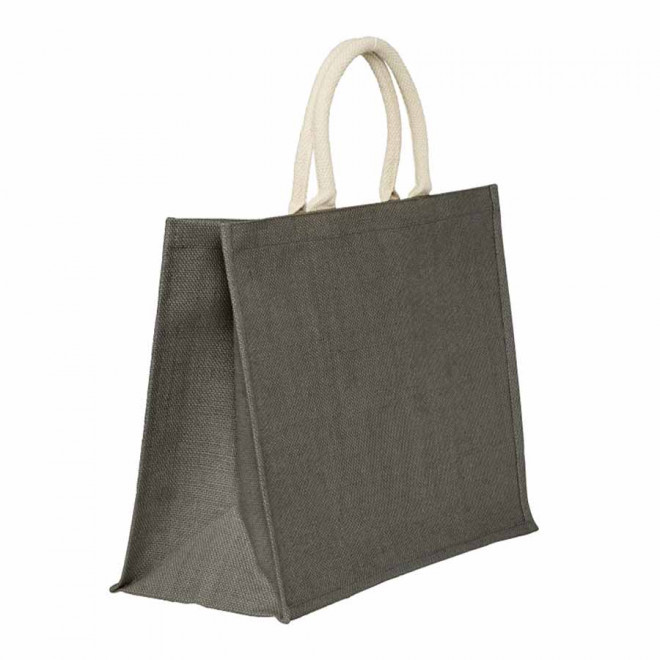CABAS PERSONNALISABLE EN JUTE 'KOS' - gris