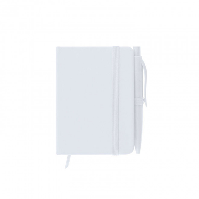 CARNET POCHE PU PERSONNALISE 'TOMO STYLO' - blanc