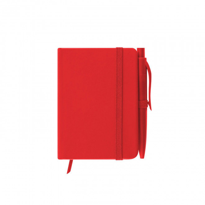 CARNET POCHE PU PERSONNALISE 'TOMO STYLO' - rouge
