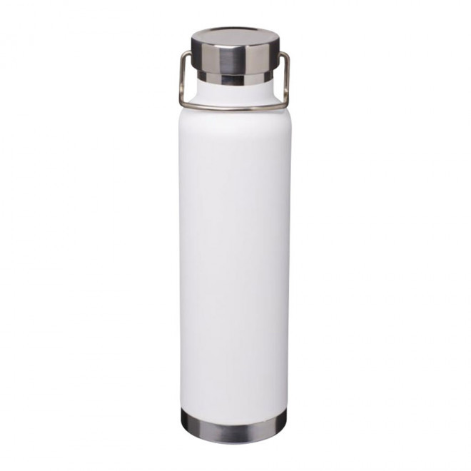 BOUTEILLE ISOTHERME PERSONNALISÉE 650ML 'ISAAC'  - blanc