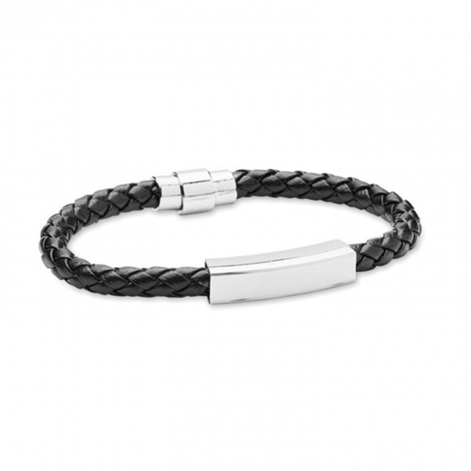 BRACELET PERSONNALISABLE 'BRACI' - noir