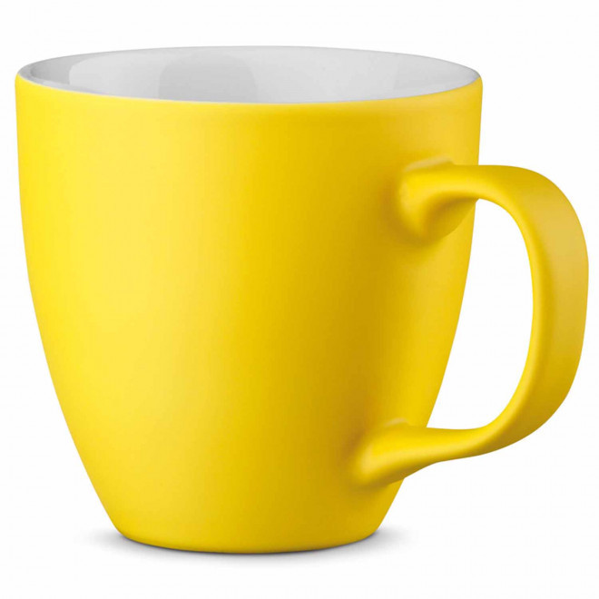 MUG PERSONNALISÉ EN PORCELAINE 450ML 'CORTADO' - jaune