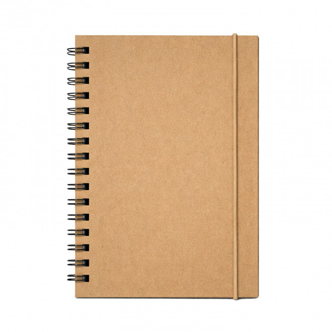 CARNET SPIRALE PERSONNALISABLE 'MORLON' - beige