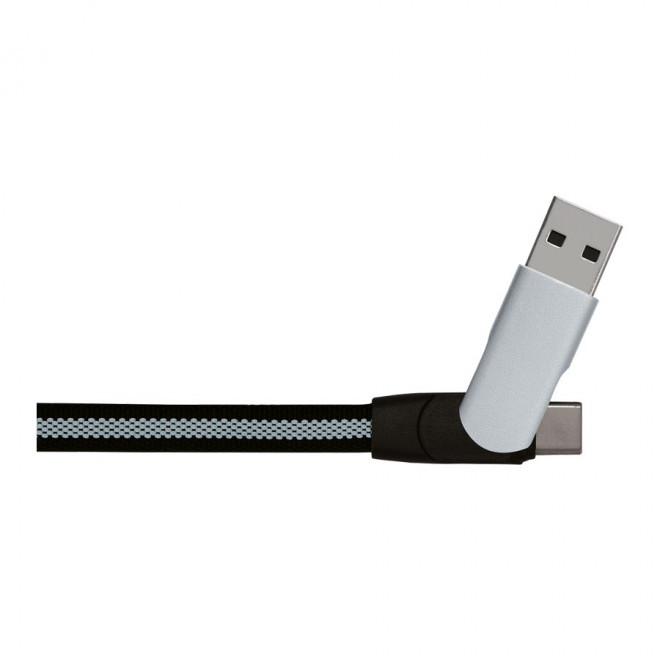 CÂBLE DE CHARGE PERSONNALISÉ 'BIG DATA' - argenté