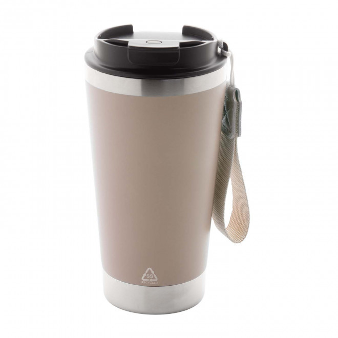 MUG ISOTHERME AVEC DRAGONNE 430ML 'PASTILO' - marron clair