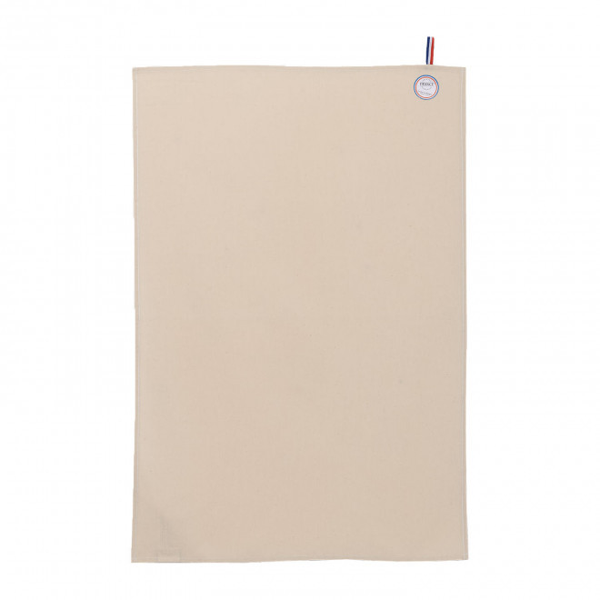 TORCHON VAISSELLE MIF PERSONNALISE 'KARISEC' - naturel