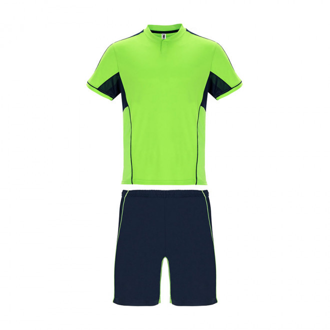 ENSEMBLE DE SPORT PERSONNALISÉ ENFANT 'EQUIPO KIDO' - vert fluo/marine