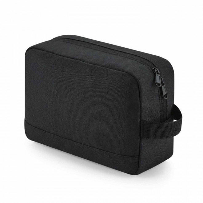 TROUSSE DE TOILETTE RECYCLE PERSONNALISABLE 'VALERIO' - noir