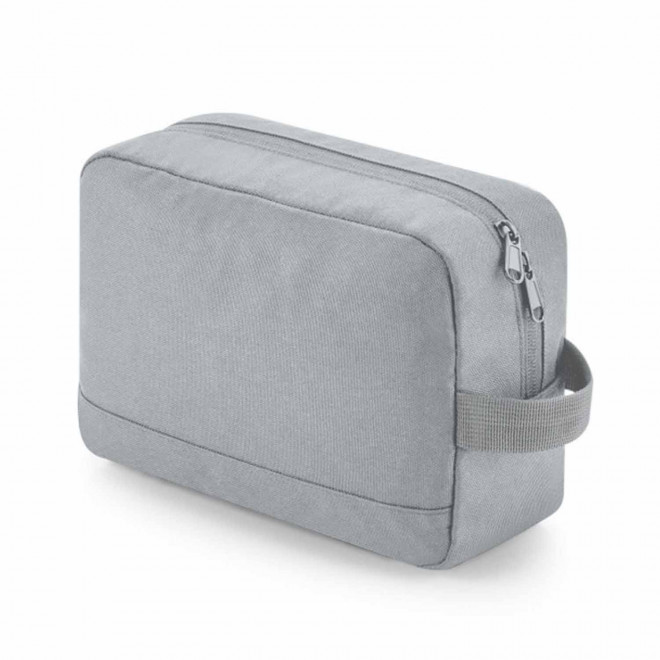 TROUSSE DE TOILETTE RECYCLE PERSONNALISABLE 'VALERIO' - gris