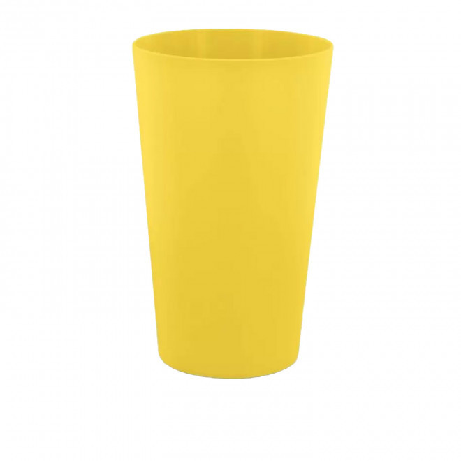 GOBELET MIF RÉUTILISABLE PERSONNALISÉ 30 CL 'CUPY' - jaune opaque