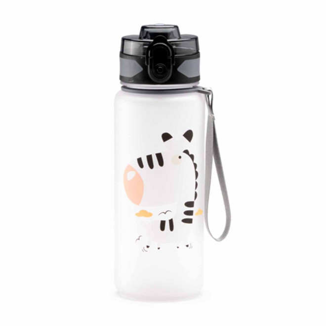 GOURDE ENFANT PERSONNALISEE TRITAN 500ML 'DAYLY KID' - blanc / zèbre