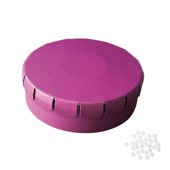 BOÎTE À BONBONS PUBLICITAIRE BIO 'CLIC CLAC' - violet