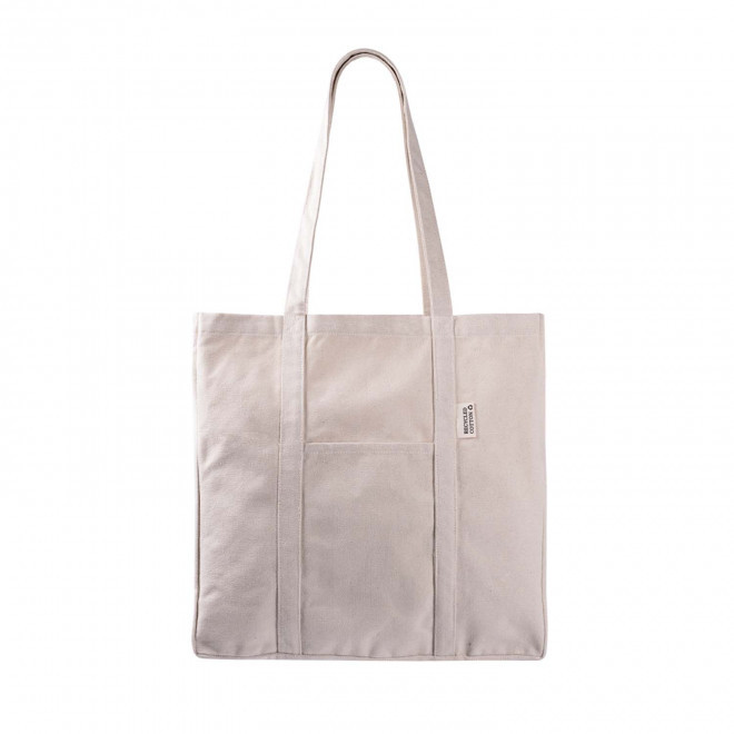 SAC COTON AVEC POCHE PERSONNALISABLE 'ROSALY' - naturel