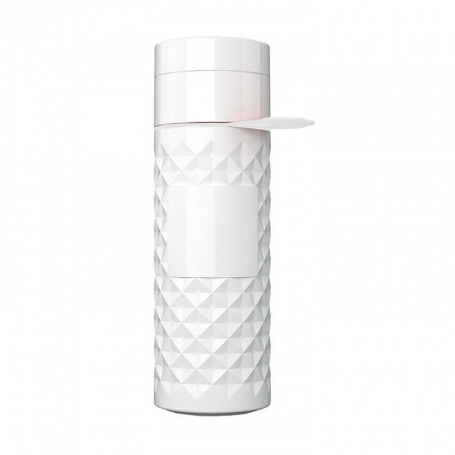 BOUTEILLE 500 ML PERSONNALISABLE 'NAIROBI RING' - blanc/blanc