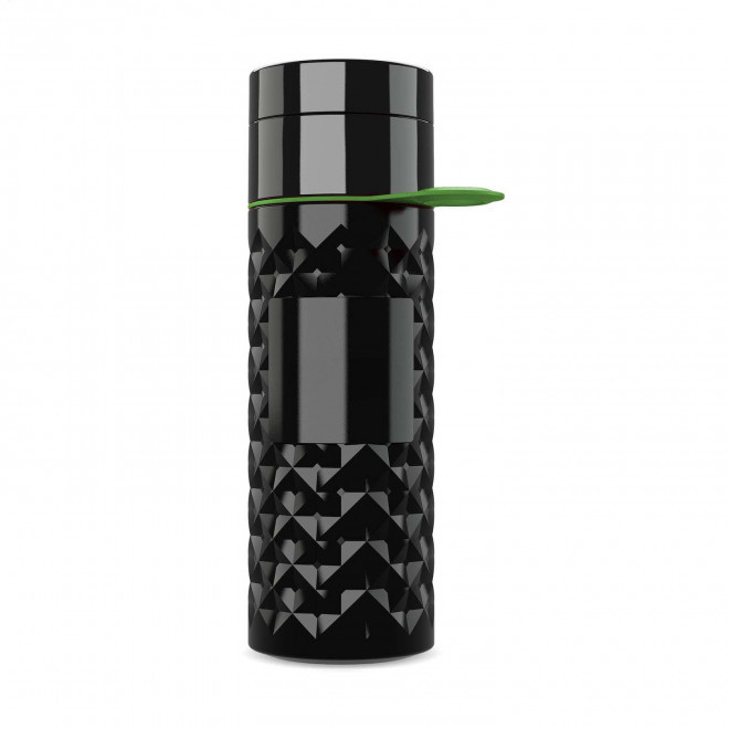 BOUTEILLE 500 ML PERSONNALISABLE 'NAIROBI RING' - noir/vert foncé
