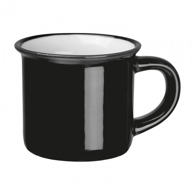 TASSE EXPRESSO PERSONNALISEE 60ML 'RONSIO MINI' - noir