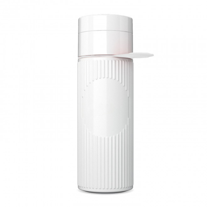 BOUTEILLE 500 ML PERSONNALISABLE 'ATLANTIS RING' - blanc/blanc