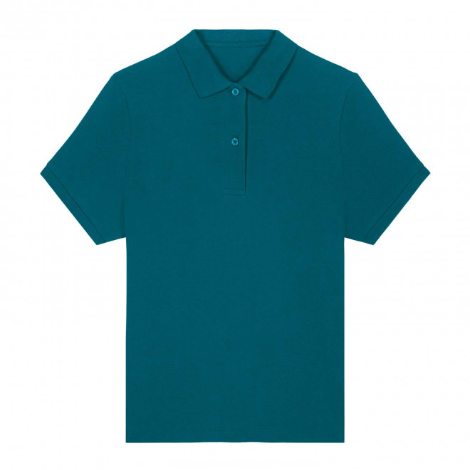 POLO FEMME COULEUR PERSONNALISABLE 'COASTER' - bleu océan
