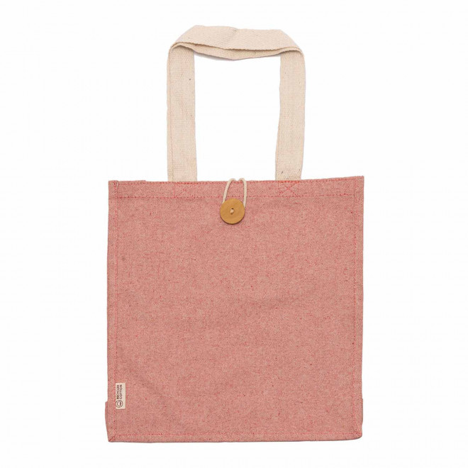 SAC SHOPPING PERSONNALISE COTON RECYCLE 'MASTIMO' - rouge