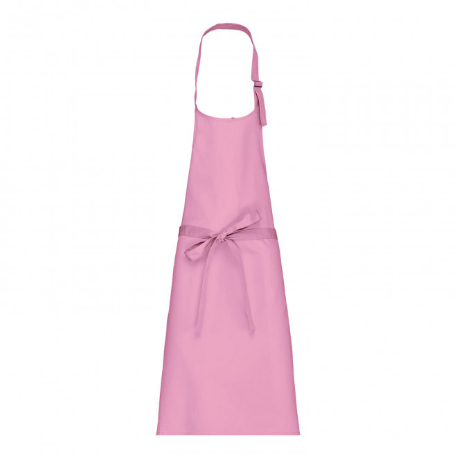 TABLIER LONG PERSONNALISE COTON 280G 'KARITAB' - rose clair