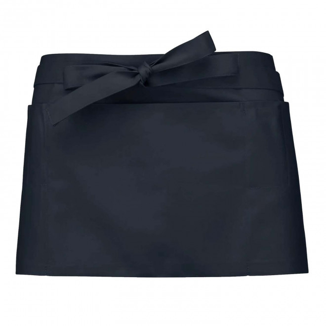 TABLIER COURT EN POLYCOTON PERSONNALISE 190G 'KARITAB' - bleu marine