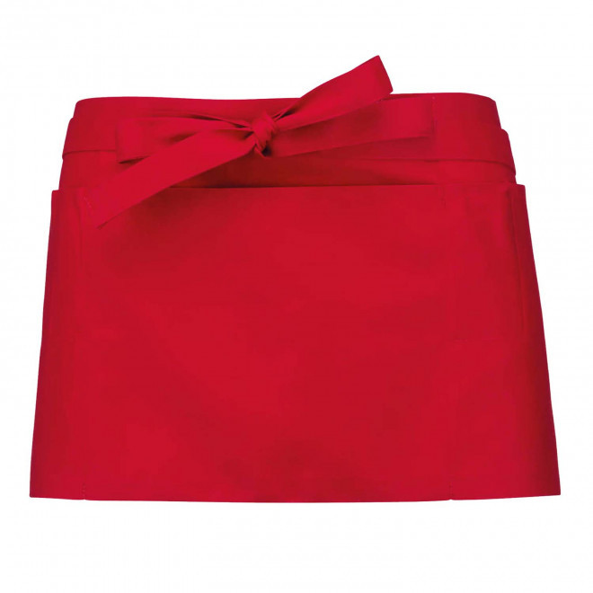 TABLIER COURT EN POLYCOTON PERSONNALISE 190G 'KARITAB' - rouge