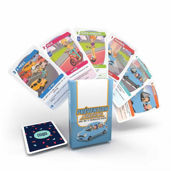 JEU DE 7 FAMILLES QUIZ PERSONNALISE 'OLIVE QUIZ' - - prévention routière
