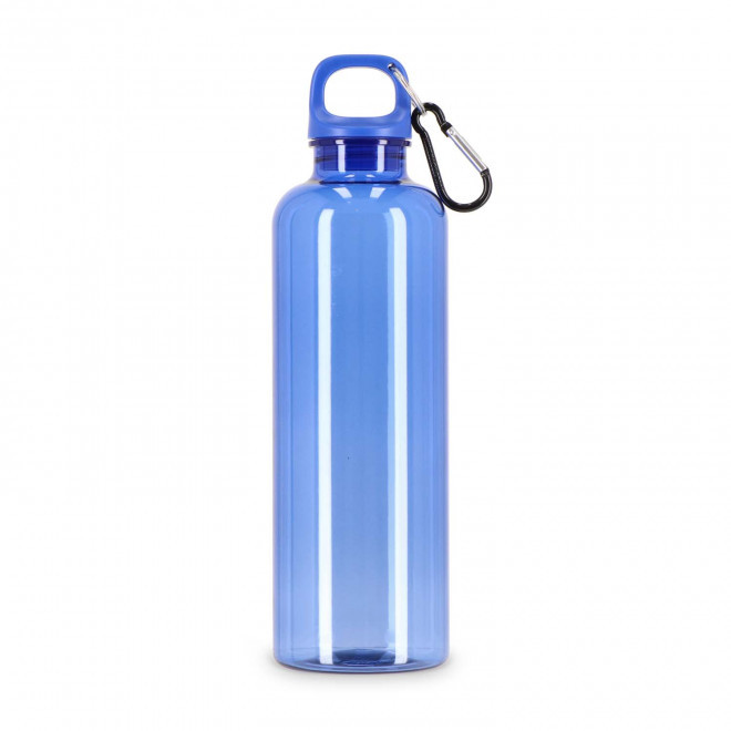 GOURDE RPET AVEC MOUSQUETON 750ML PERSONNALISABLE 'MANCYO' - transparent bleu