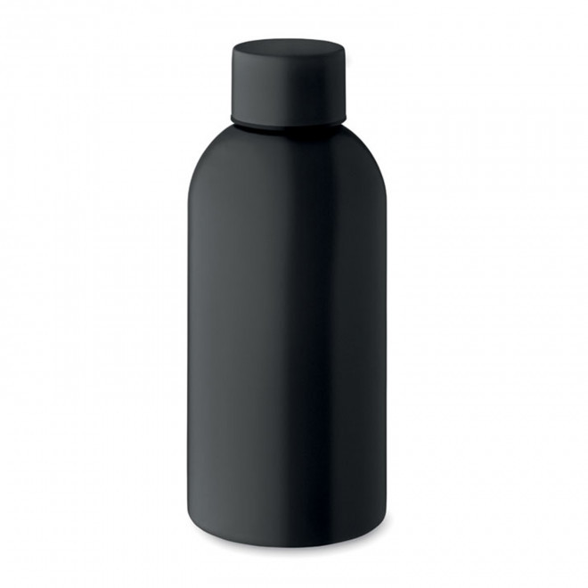 BOUTEILLE PERSONNALISEE EN ACIER RECYCLE 500ML 'SPOZIA' - noir