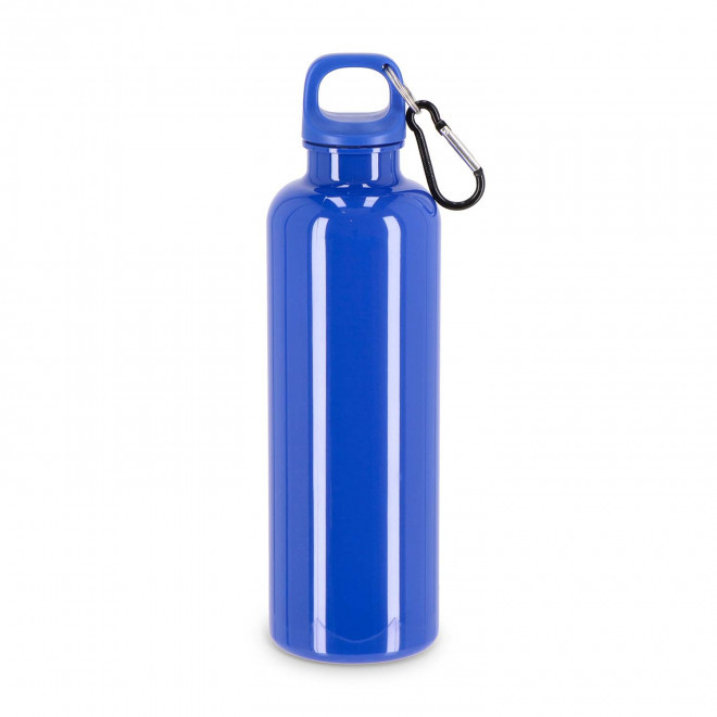 GOURDE RPET AVEC MOUSQUETON 750ML PERSONNALISABLE 'MANCYO' - bleu