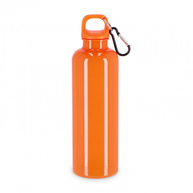 GOURDE RPET AVEC MOUSQUETON 750ML PERSONNALISABLE 'MANCYO' - orange