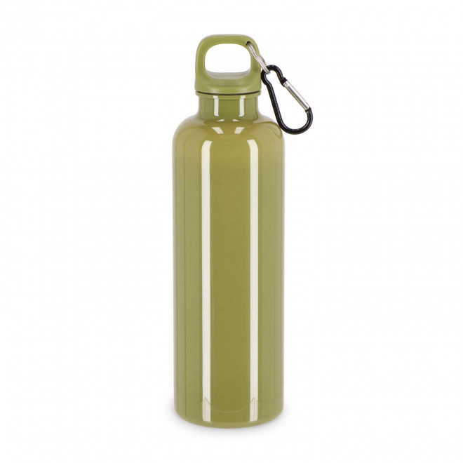 GOURDE RPET AVEC MOUSQUETON 750ML PERSONNALISABLE 'MANCYO' - vert olive