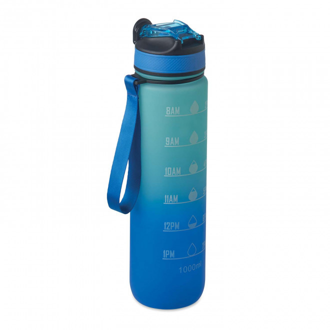 GOURDE RPET AVEC PAILLE 1L PERSONNALISABLE 'DAYLY REINBOW' - bleu royal