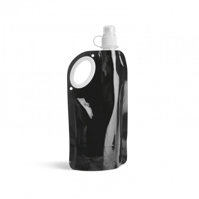 GOURDE DE SPORT PLIABLE 750ML PERSONNALISABLE 'FITTO' - noir