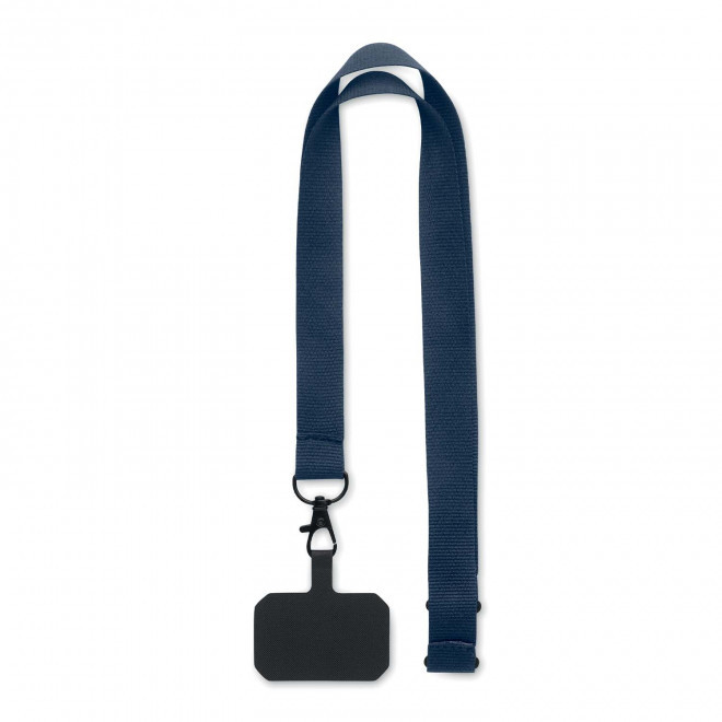 LANIERE TOUR DE COU TELEPHONE PERSONNALISABLE 'BASICLAN' - bleu marine