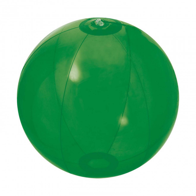 BALLON DE PLAGE PERSONNALISABLE 'PLAYA UNI TRANSPARENT' - vert