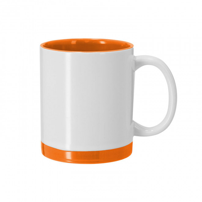 MUG CERAMIQUE 350ML PERSONNALISABLE 'CLAUDIO' - orange