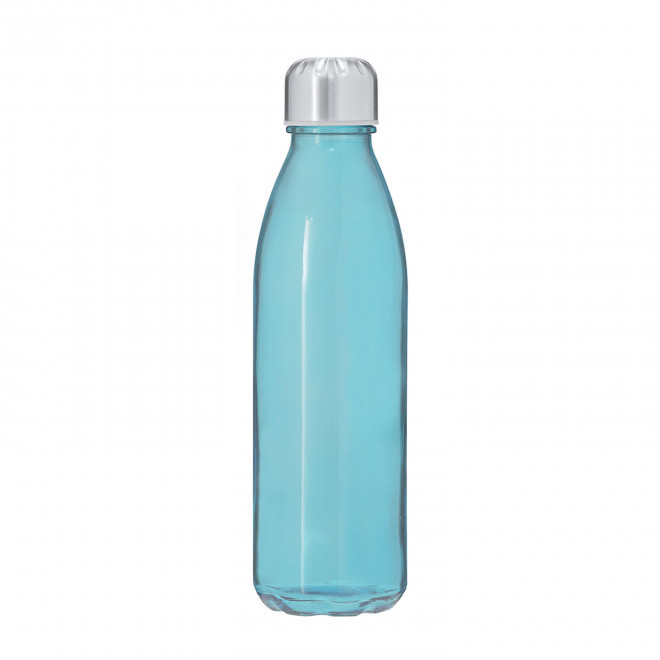 BOUTEILLE EN VERRE RECYCLE 650ML PERSONNALISABLE 'MANYL' - bleu
