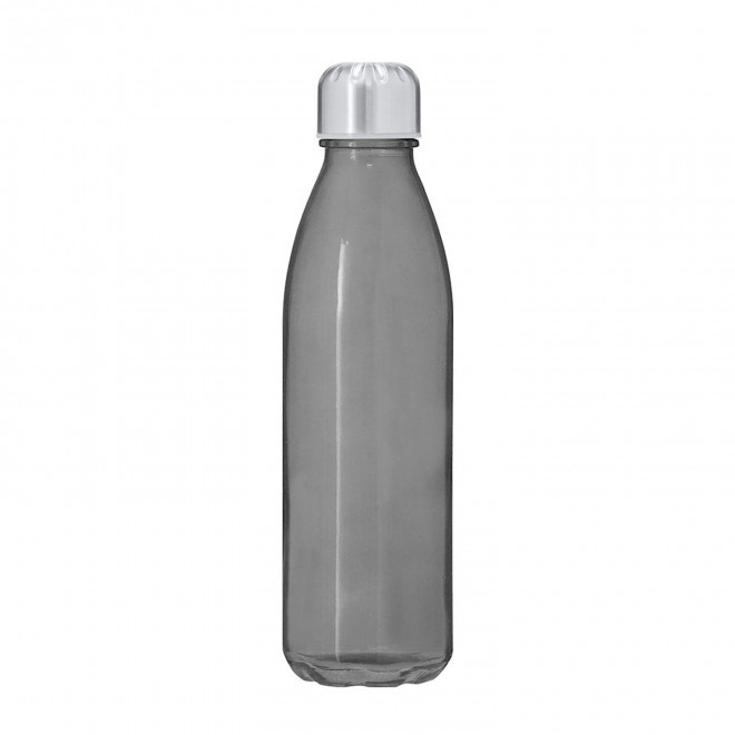 BOUTEILLE EN VERRE RECYCLE 650ML PERSONNALISABLE 'MANYL' - noir