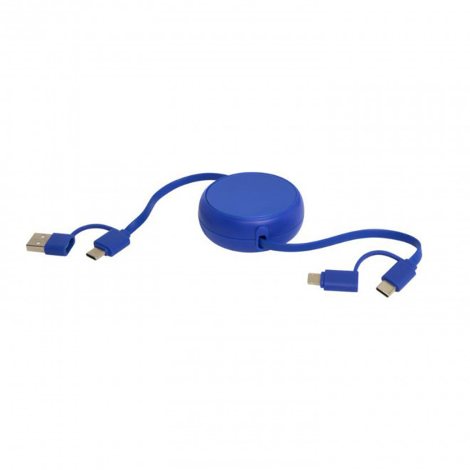 CABLE MULTIFONCTIONS PERSONNALISABLE 'ONTARIO ENROULEUR RCS' - bleu