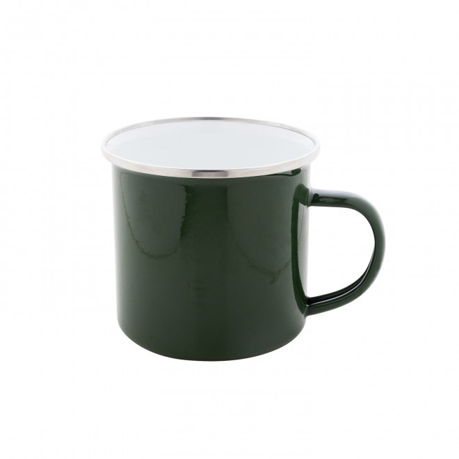 MUG EN MÉTAL ÉMAILLÉ 300ML PERSONNALISABLE 'RANIA COLOR' - vert foncé