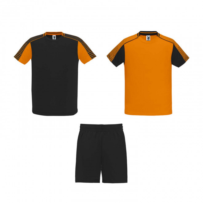 ENSEMBLE DE SPORT ADULTE PERSONNALISABLE 'DESPORTE' - orange/noir