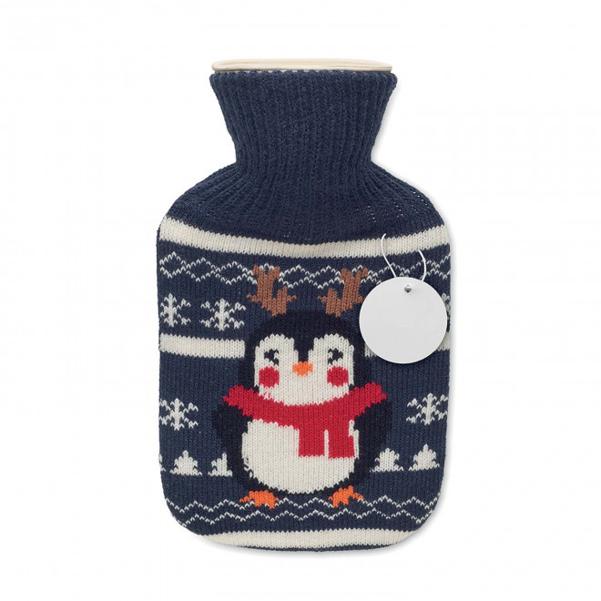 BOUILLOTTE DE NOEL PERSONNALISABLE 'FLOSKI' - bleu marine