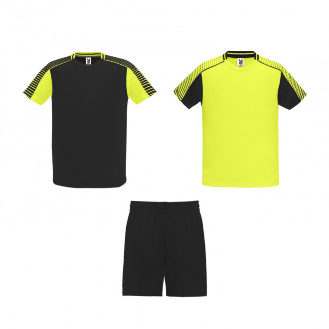 ENSEMBLE DE SPORT ADULTE PERSONNALISABLE 'DESPORTE' - jaune fluo/noir