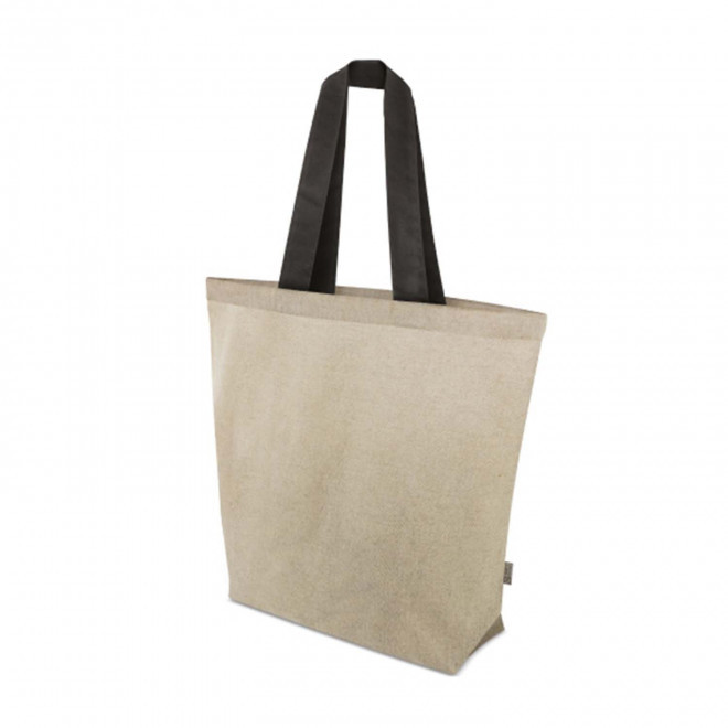 SAC COTON RECYCLE BI COUL PERSONNALISABLE 'AURIANA BOTTOM' - noir