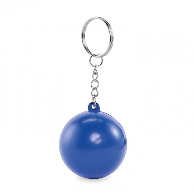 PORTE CLE BALLE ANTISTRESS PERSONNALISABLE 'ZENA KEY' - bleu